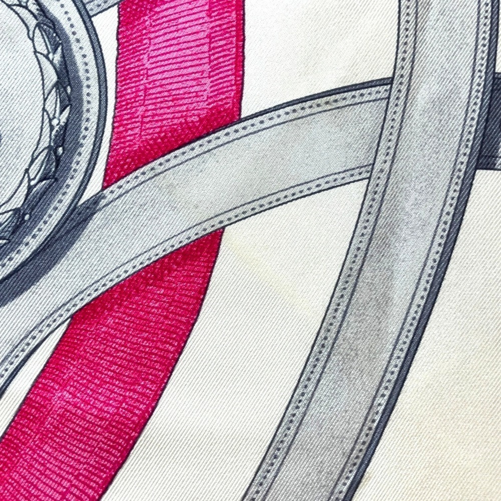 HERMES Authentic Pink Silk Scarf - Picture 5 of 6